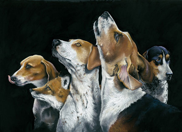 Friend & Foe (Fox Hounds & Fox) Large