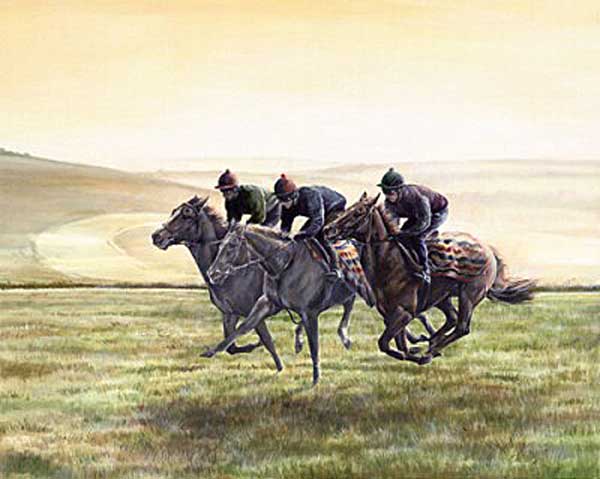 On The Gallops At Lambourn - Carolien Cook 